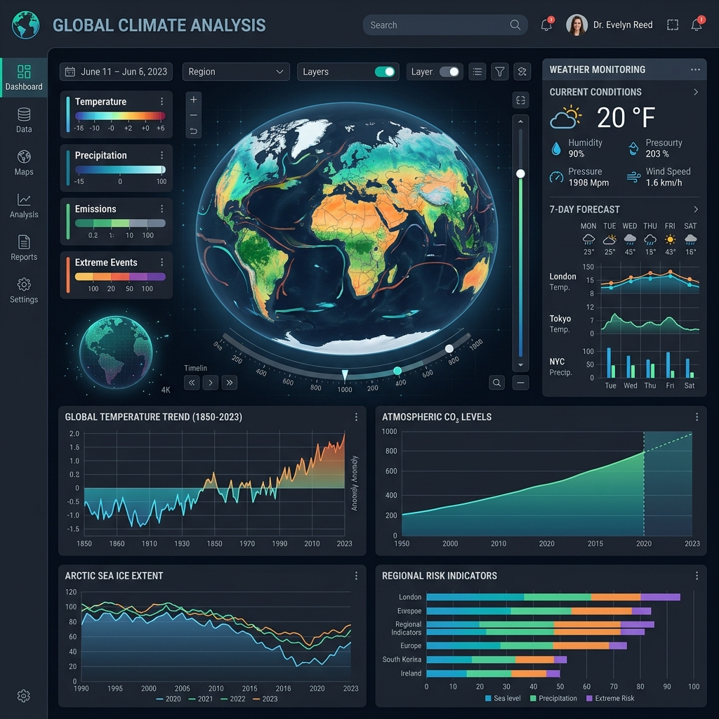 Climate Scope Dashboard - Global Weather Analysis with BigQuery